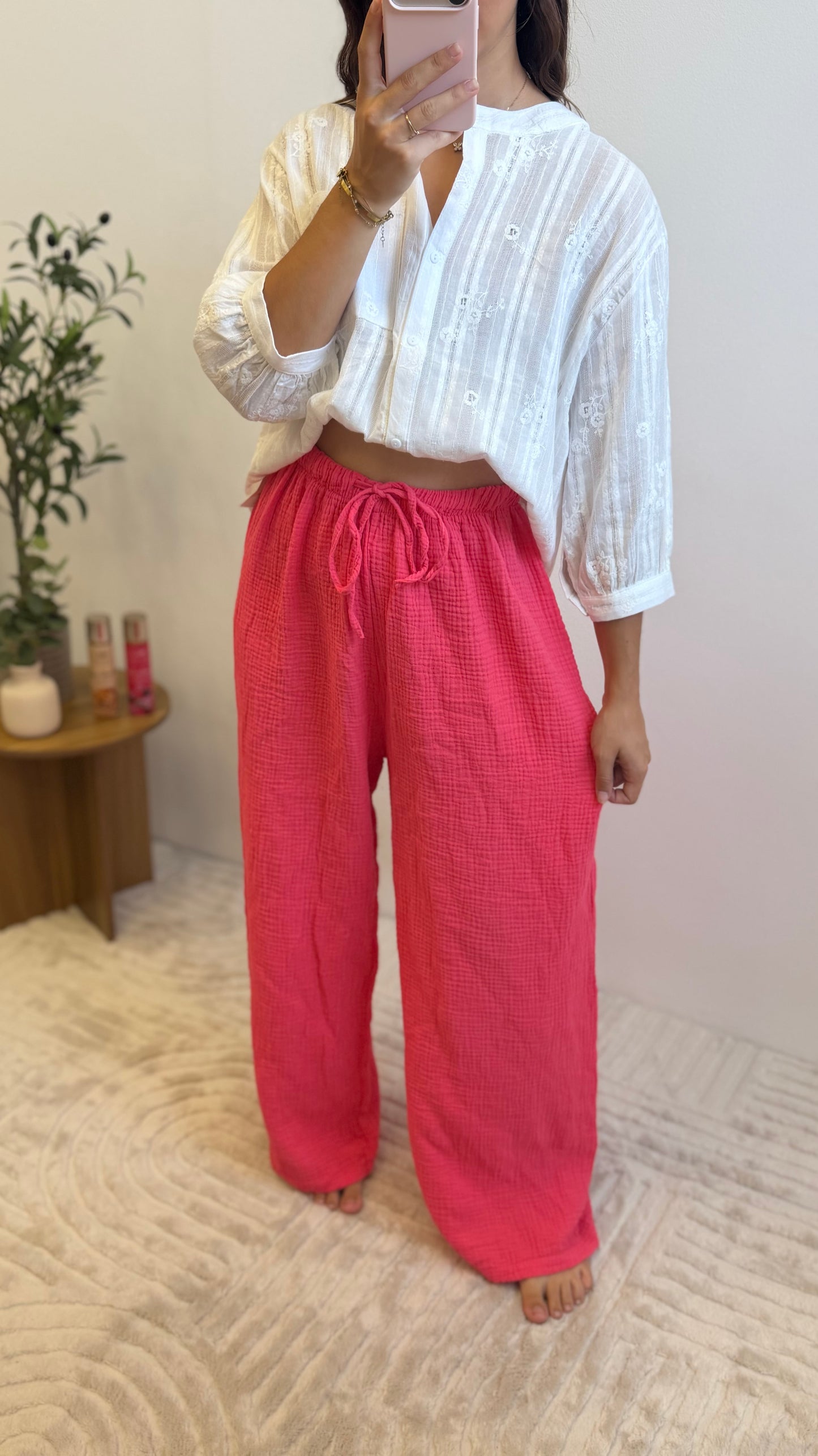 Pantalon gaze de coton - Framboise Paula