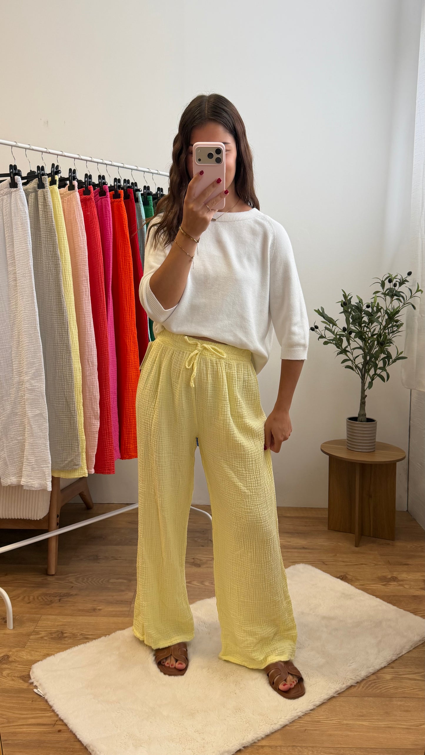 Pantalon gaze de coton (14 coloris) Paula