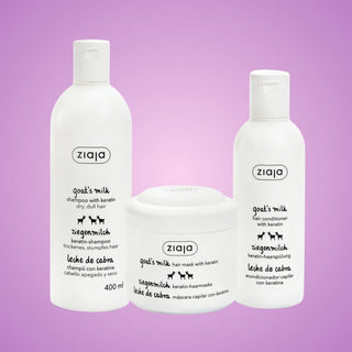 Box capillaire kératine & lait de chèvre - cheveux ternes, très abimés
