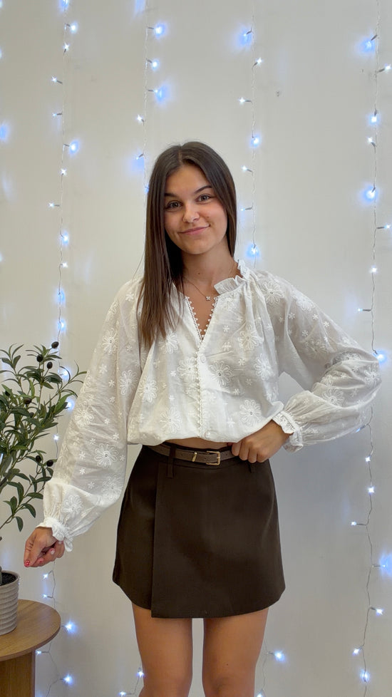 Jupe-short Romane - Châtaigne Paula