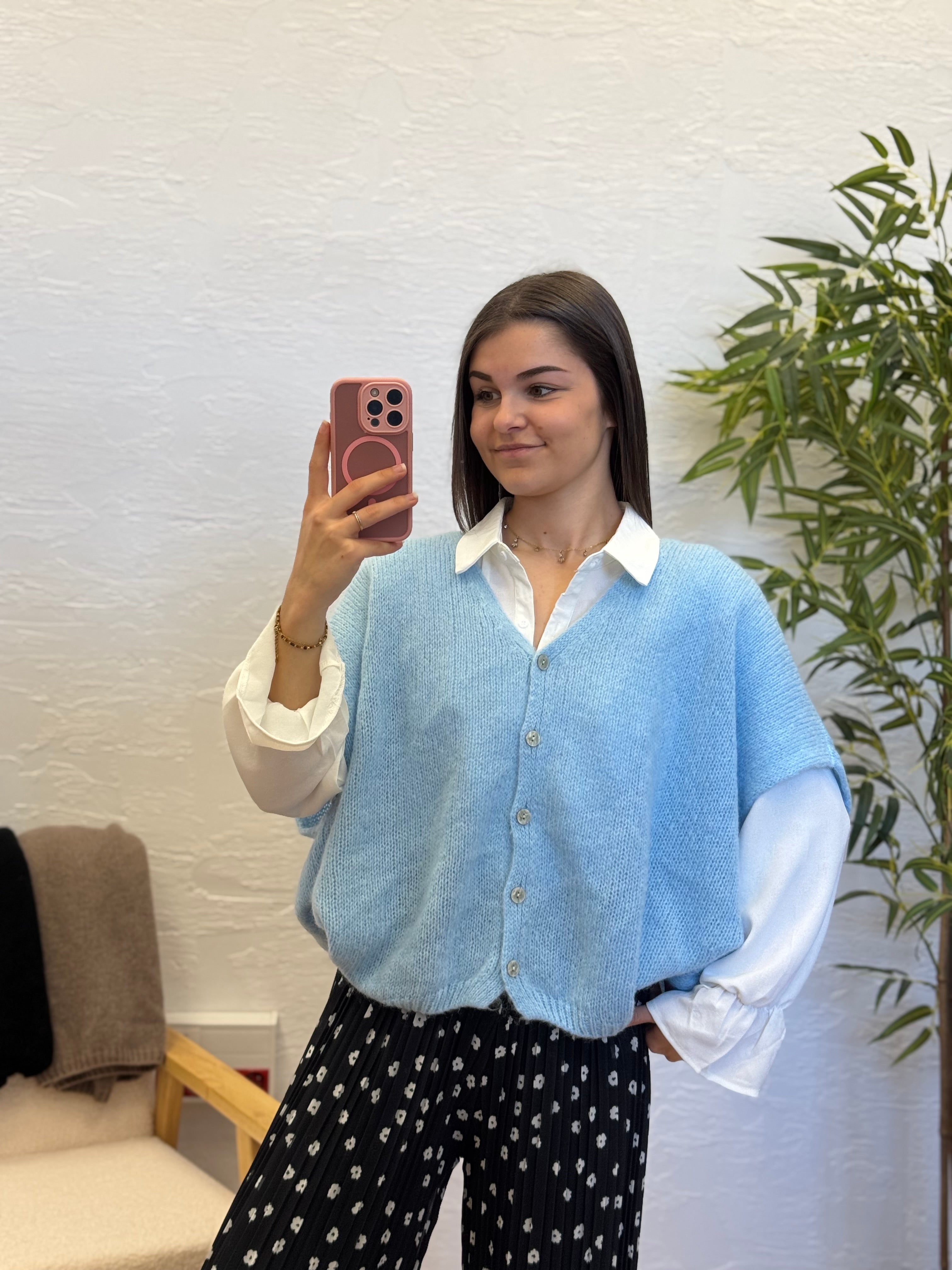 Gilet Louise Bleu