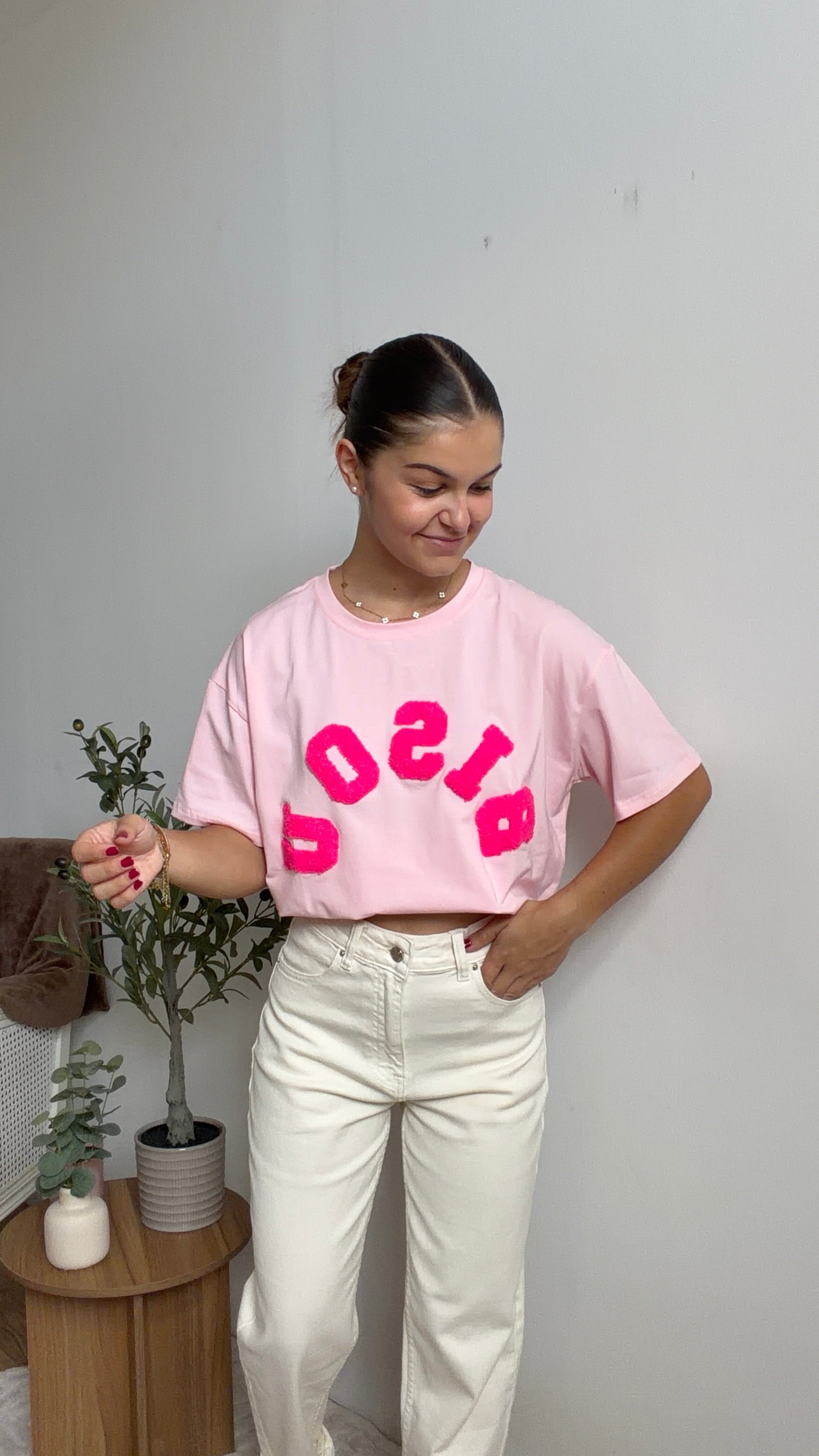 Teeshirt Bisou - Rose Paula
