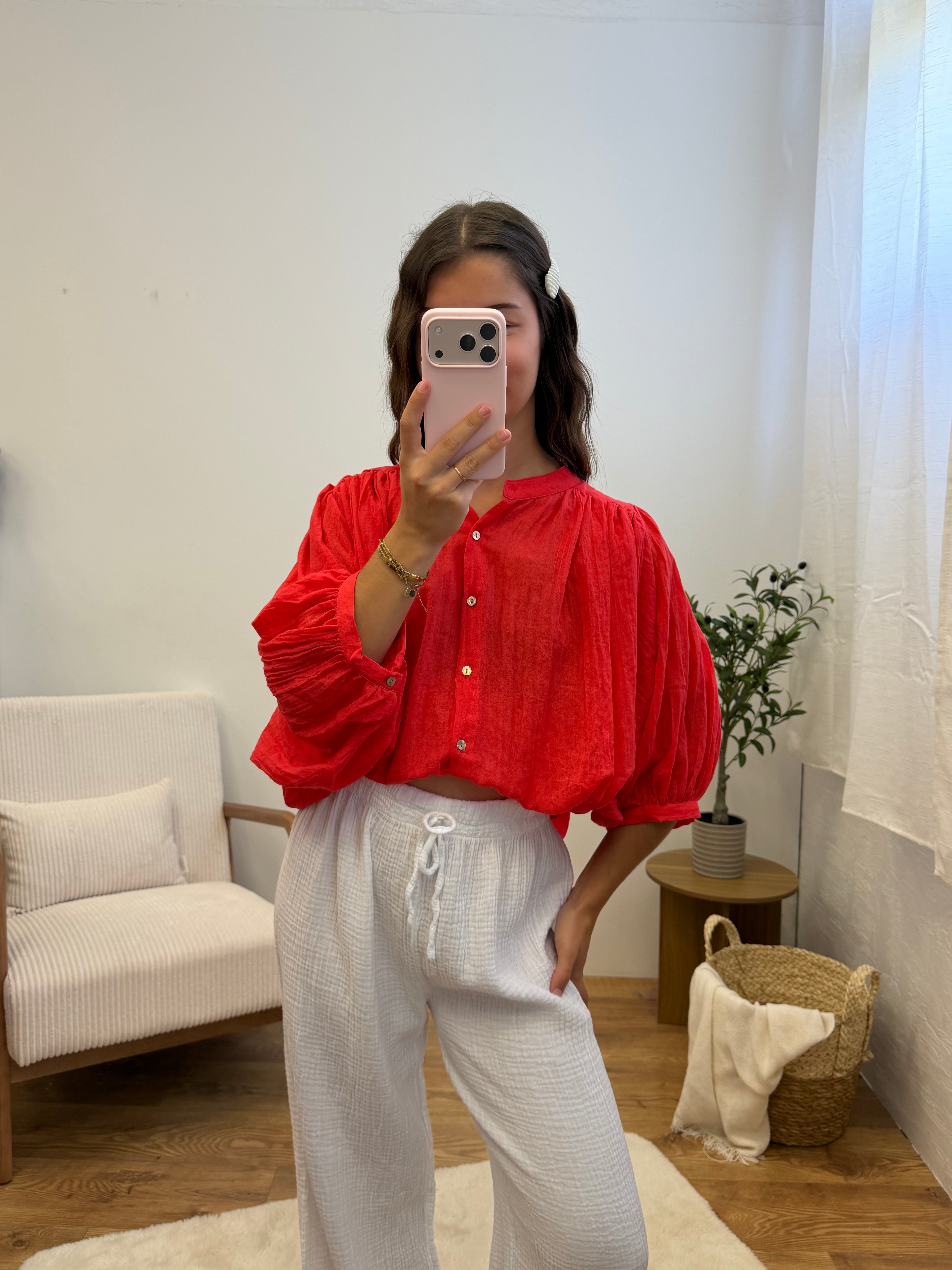 Blouse Ninon - Corail Paula
