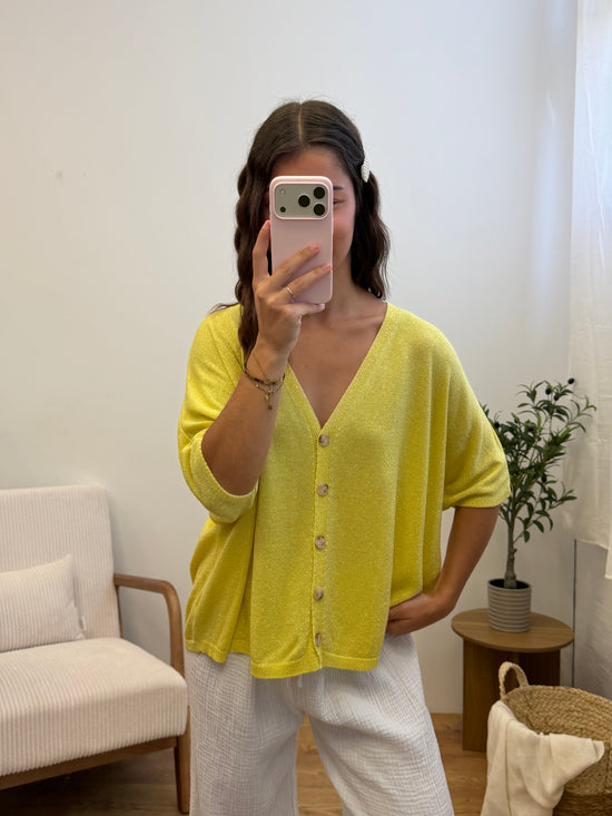 Gilet scintillant Romy - Jaune Paula