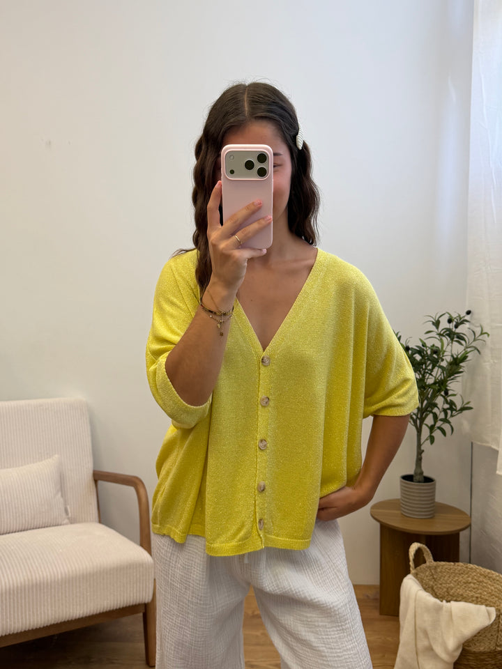 Gilet scintillant Romy - Jaune Paula