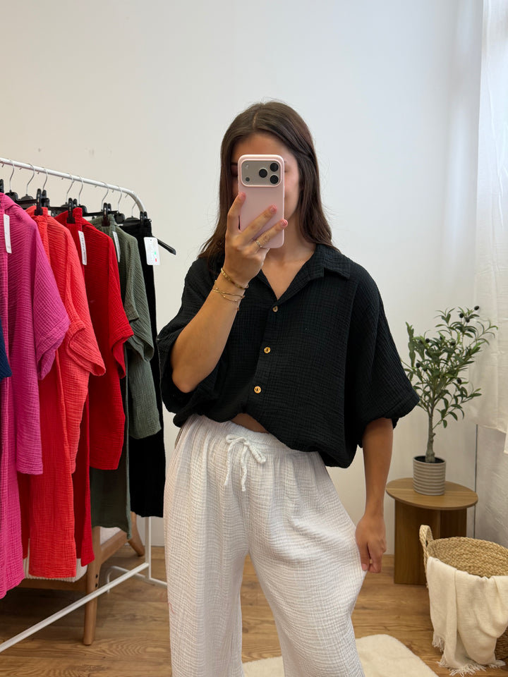 Chemise gaze de coton (13 coloris) Paula