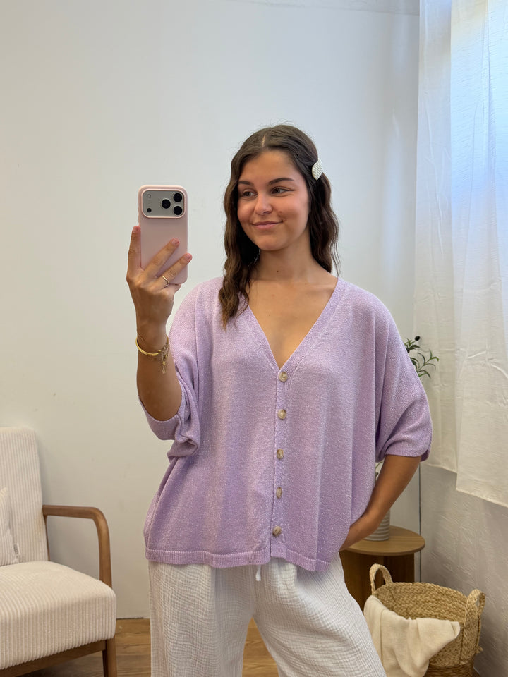 Gilet scintillant Romy - Lilas Paula