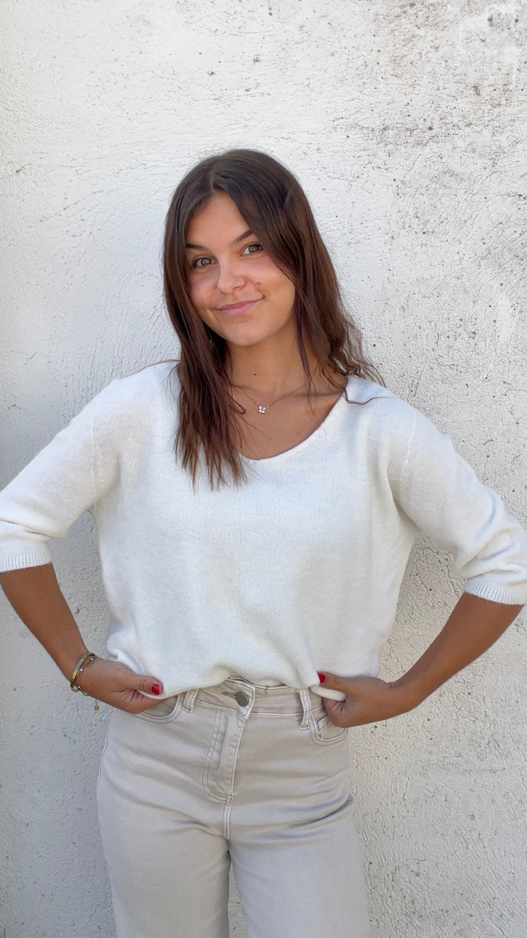 Pull Romy - Blanc Paula