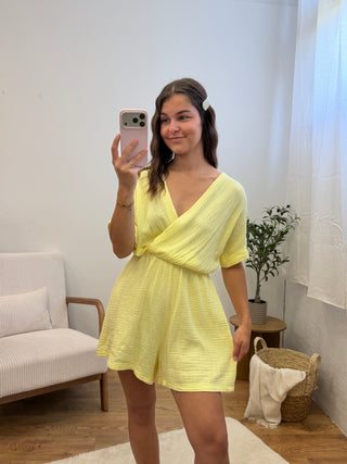 Combishort gaze de coton (10 coloris) Paula