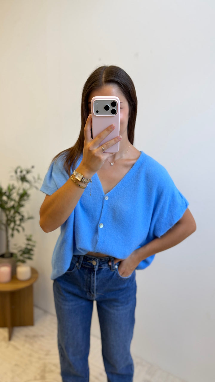 Gilet Clara - Bleu Paula
