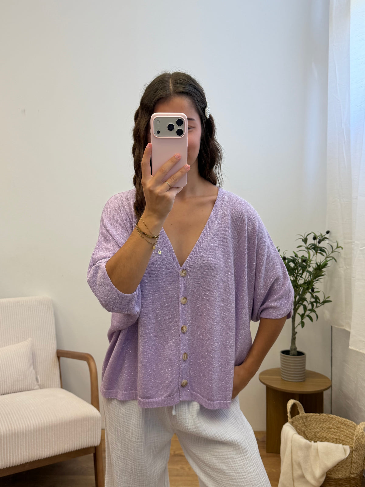 Gilet scintillant Romy - Lilas Paula