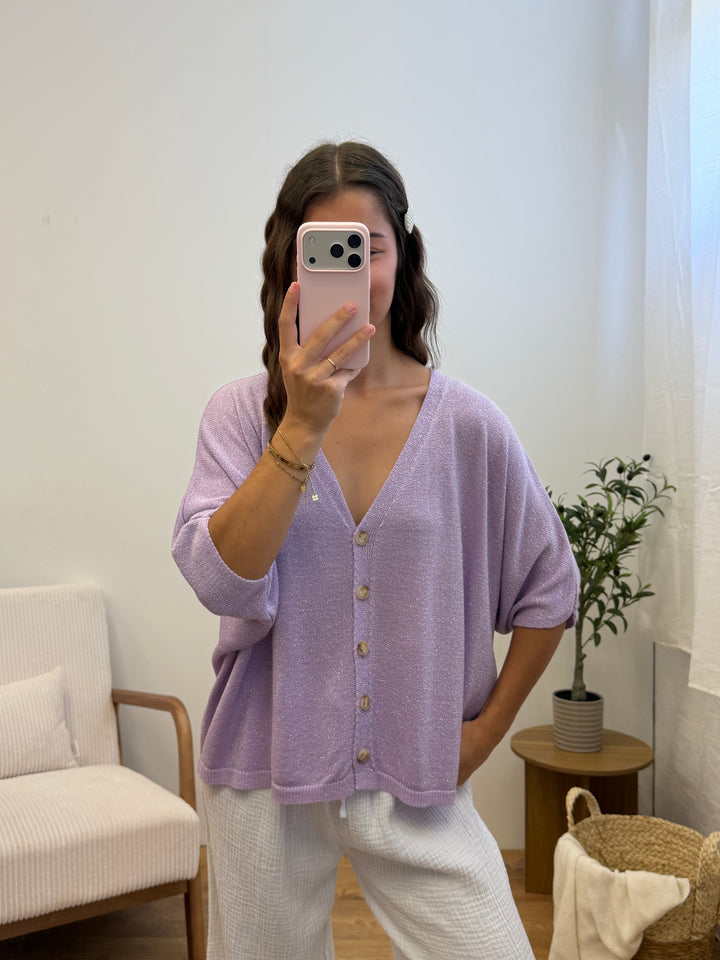 Gilet scintillant Romy - Lilas Paula
