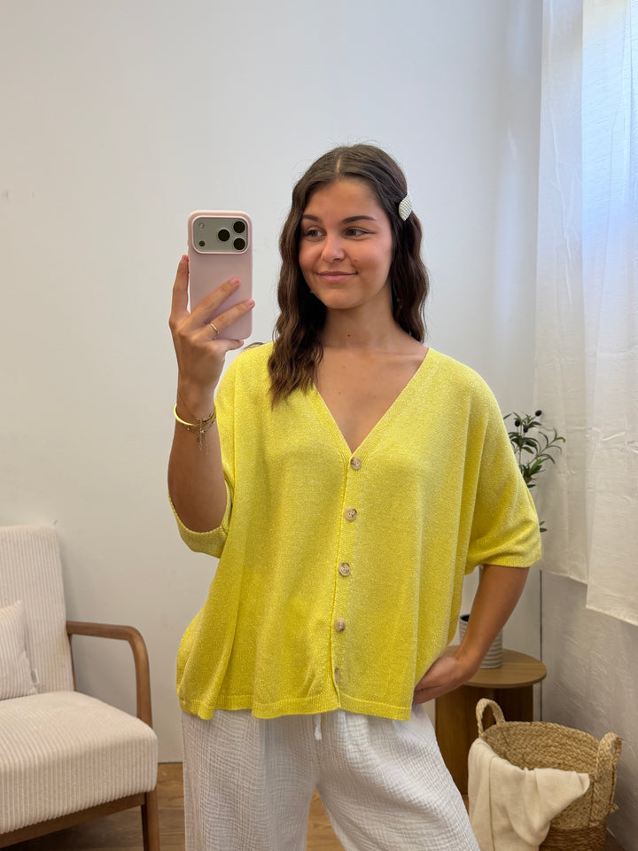 Gilet scintillant Romy - Jaune Paula