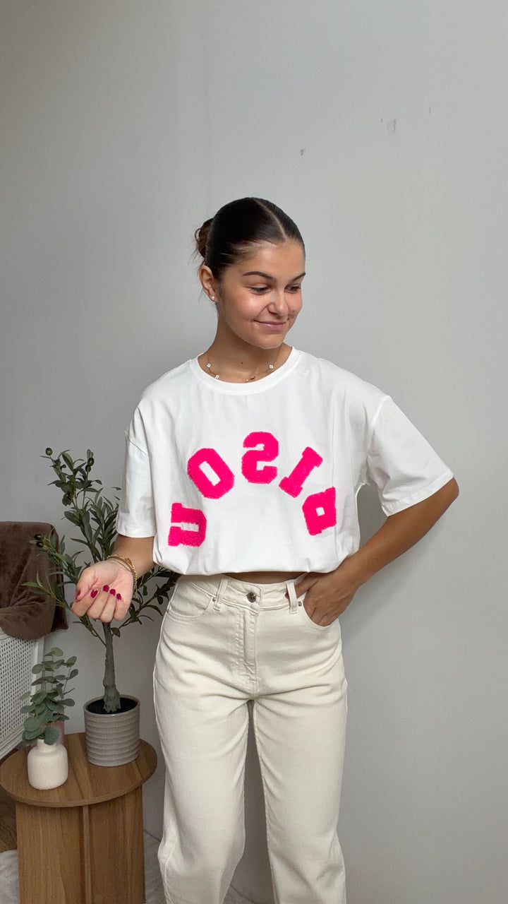 Teeshirt Bisou - Blanc Paula