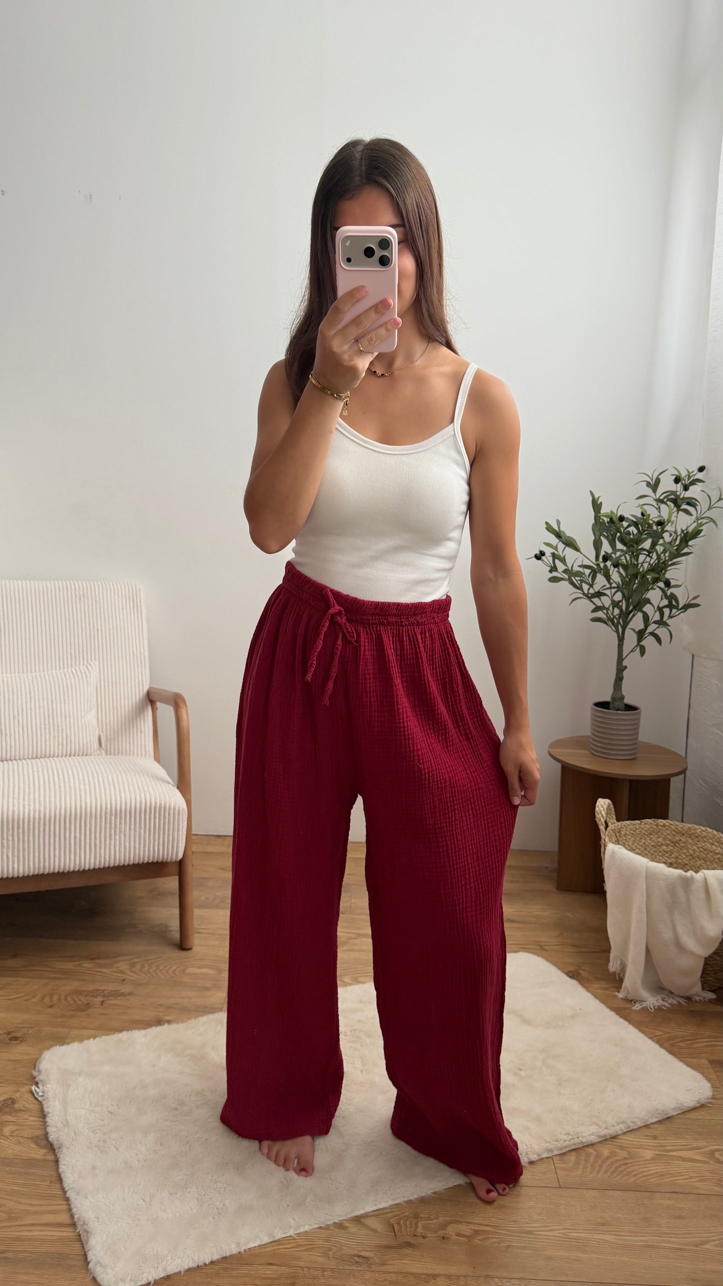 Pantalon gaze de coton (17 coloris) Paula