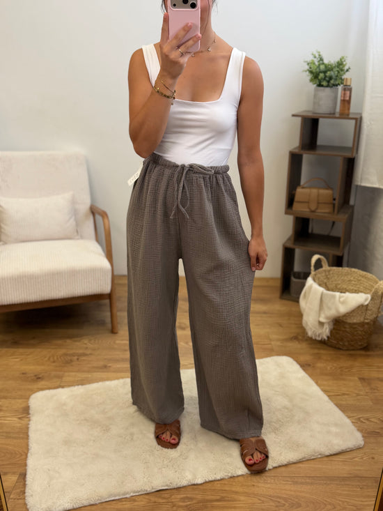 Pantalon gaze de coton - PETITE (14 coloris) Paula