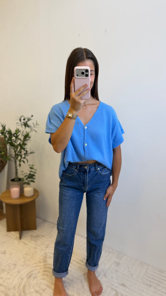 Gilet Clara - Bleu Paula