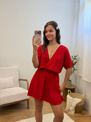 Combishort gaze de coton (10 coloris) Paula