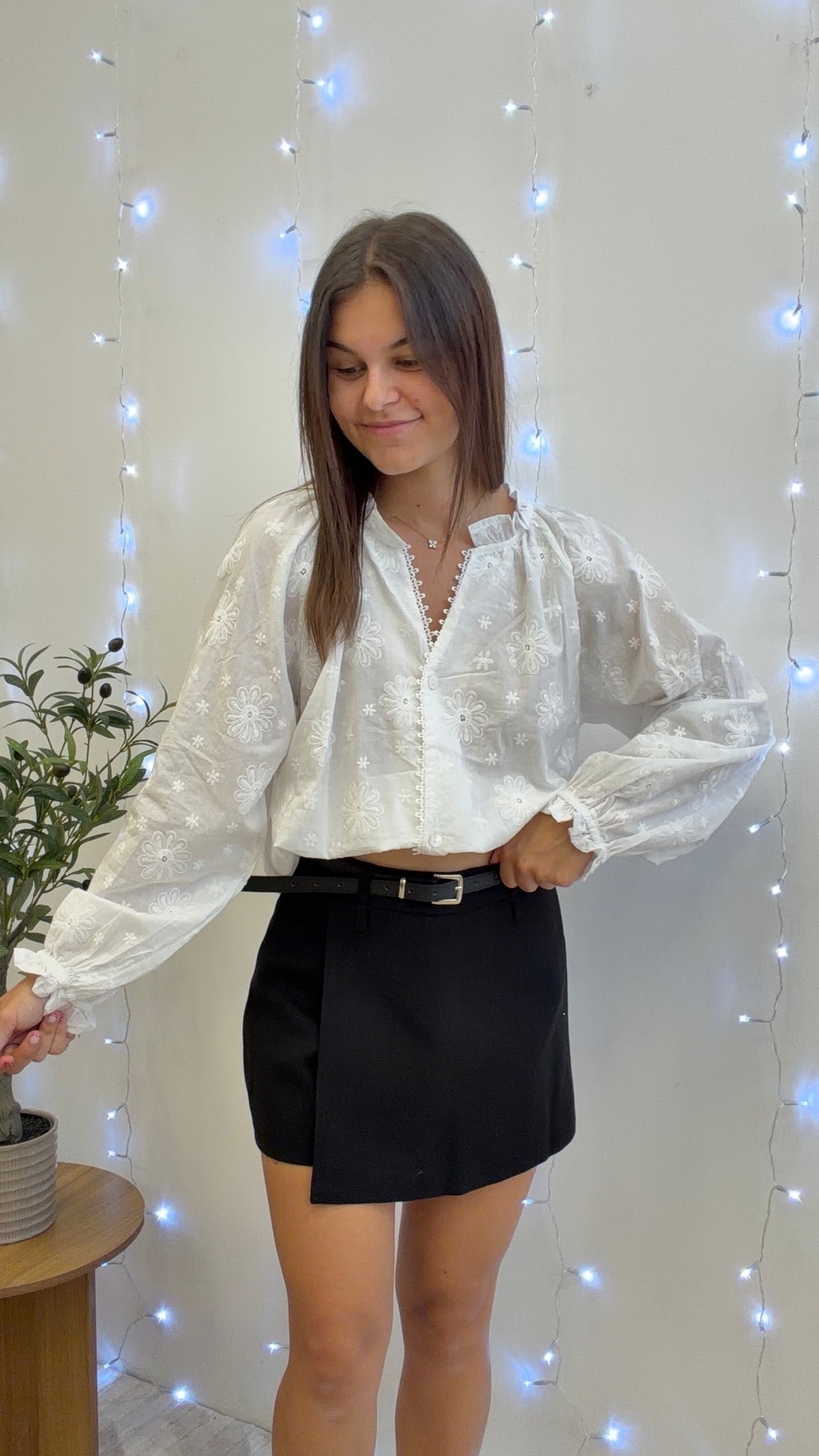 Jupe-short Romane - Noir Paula