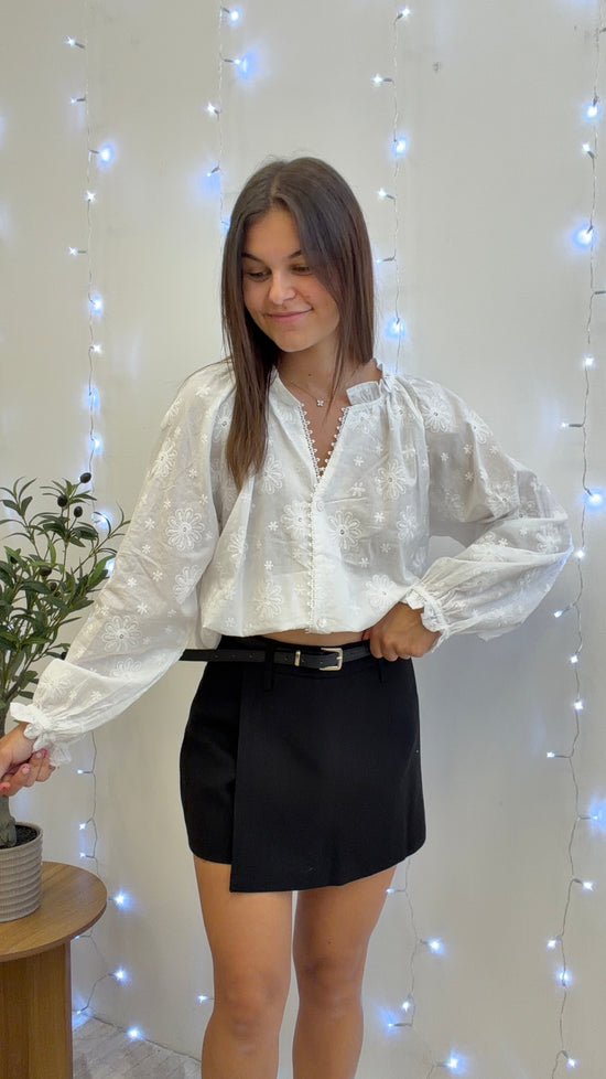 Jupe-short Romane - Noir Paula