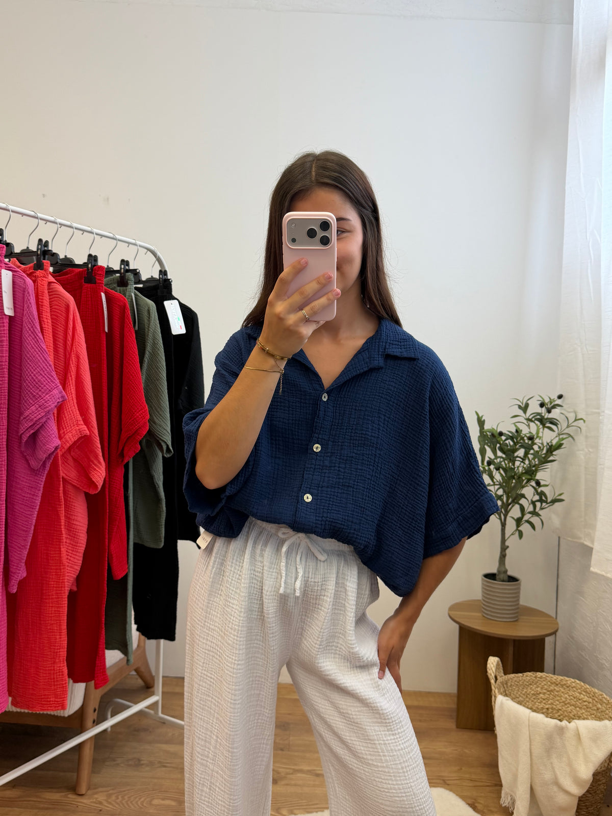 Chemise gaze de coton (13 coloris) Paula
