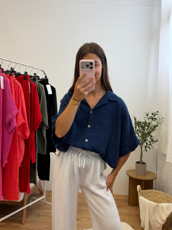 Chemise gaze de coton (13 coloris) Paula