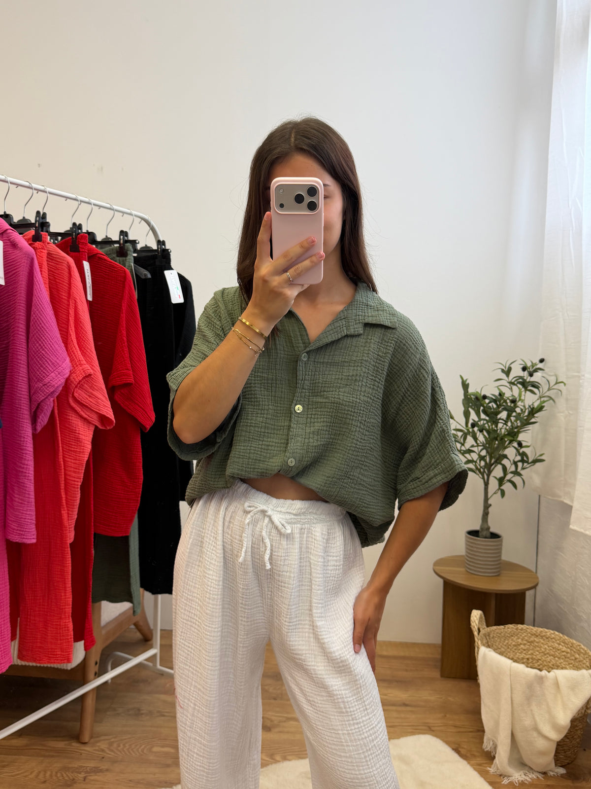 Chemise gaze de coton (13 coloris) Paula