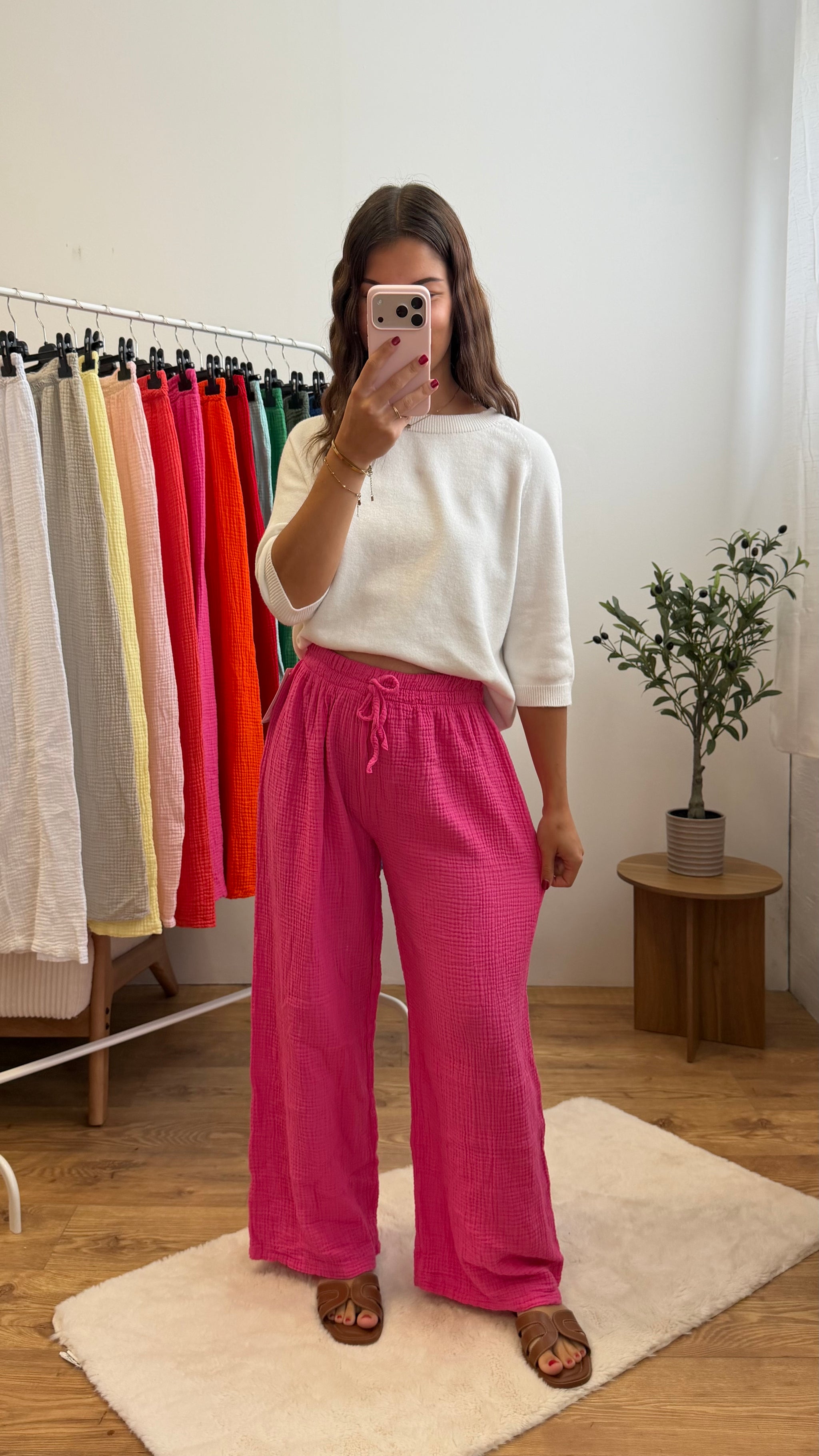 Pantalon gaze de coton (14 coloris) Paula