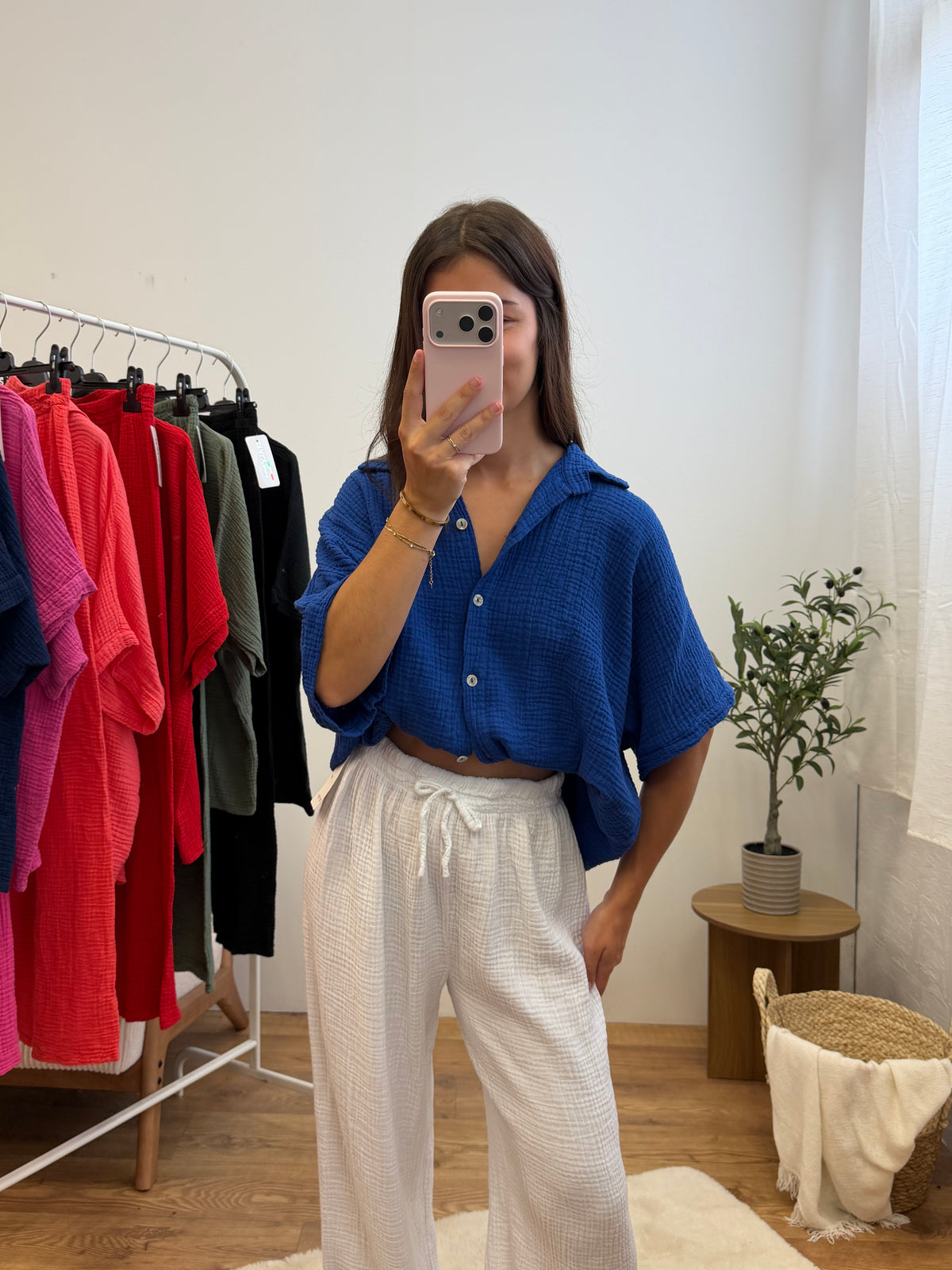 Chemise gaze de coton (13 coloris) Paula