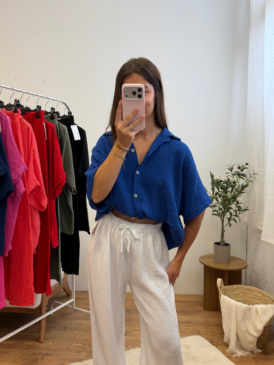 Chemise gaze de coton (13 coloris) Paula