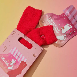 Ensemble masque et chaussettes Cozy Candy Cane