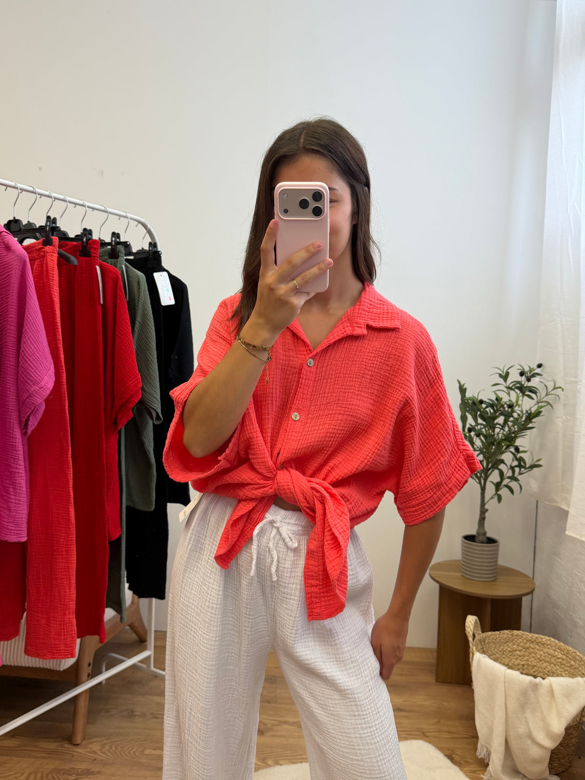 Chemise gaze de coton (13 coloris) Paula