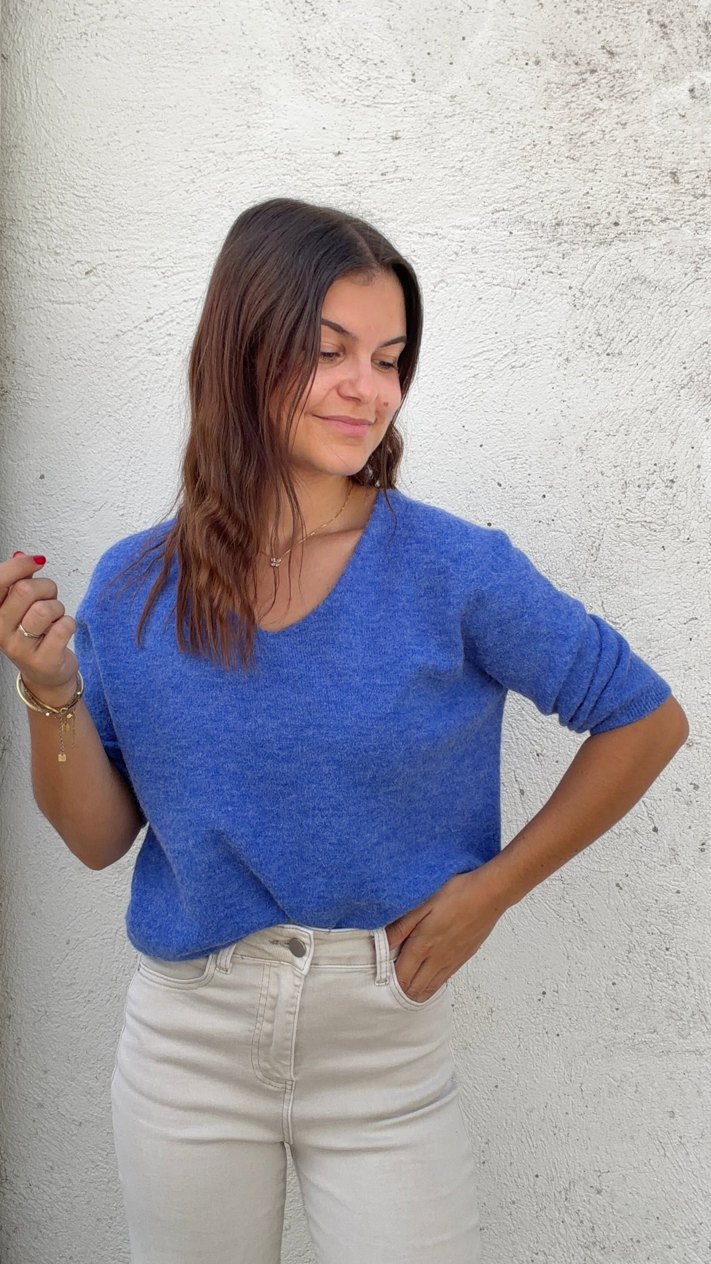 Pull Romy - Bleu roi Paula