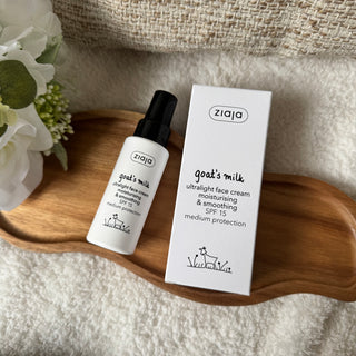 Crème Visage Légère & Lissante SPF15 au Lait de Chèvre