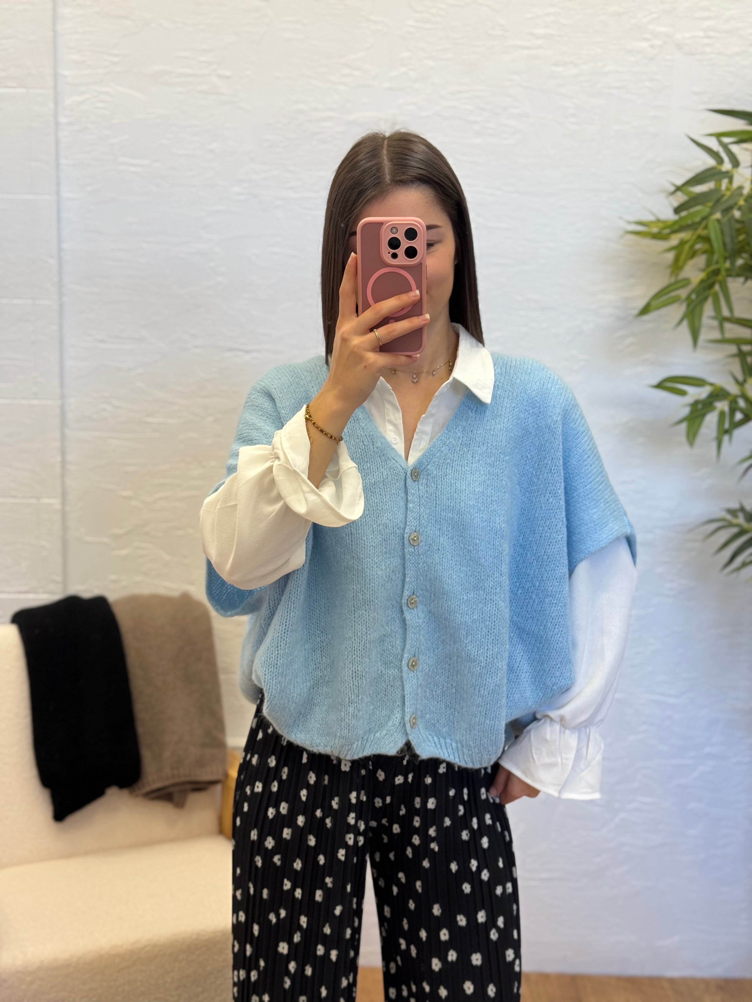 Gilet Louise Bleu