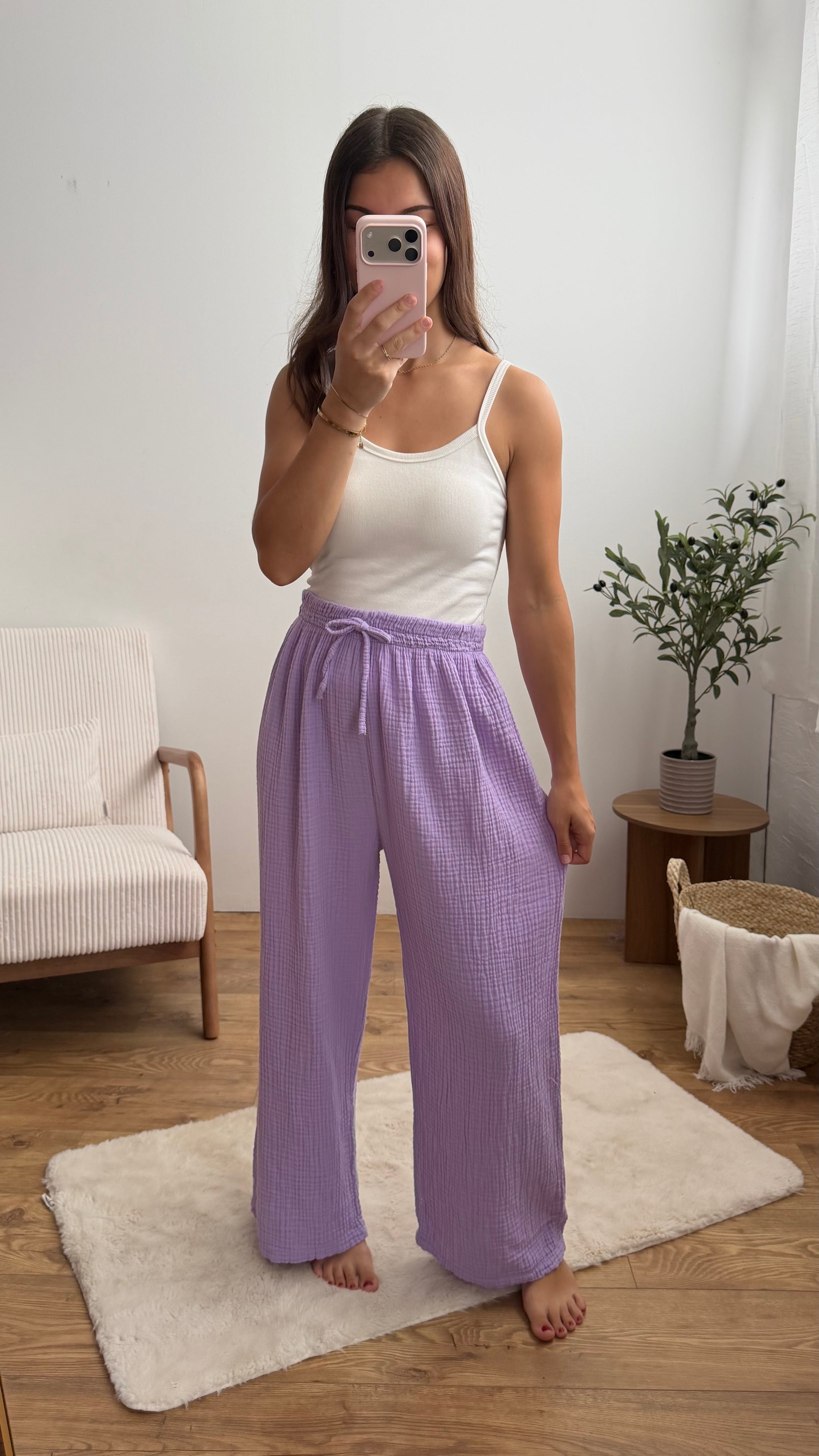Pantalon gaze de coton (17 coloris) Paula