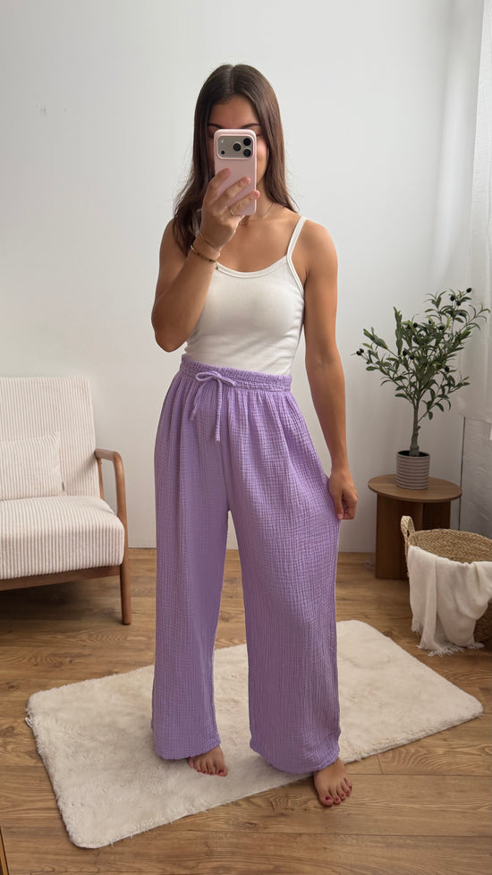 Pantalon gaze de coton (17 coloris) Paula