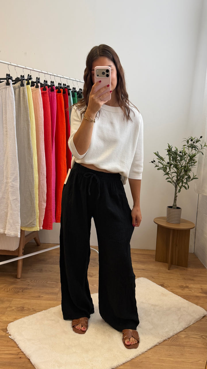 Pantalon gaze de coton (14 coloris) Paula