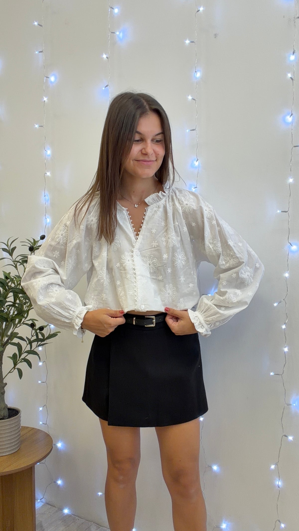 Jupe-short Romane - Noir Paula
