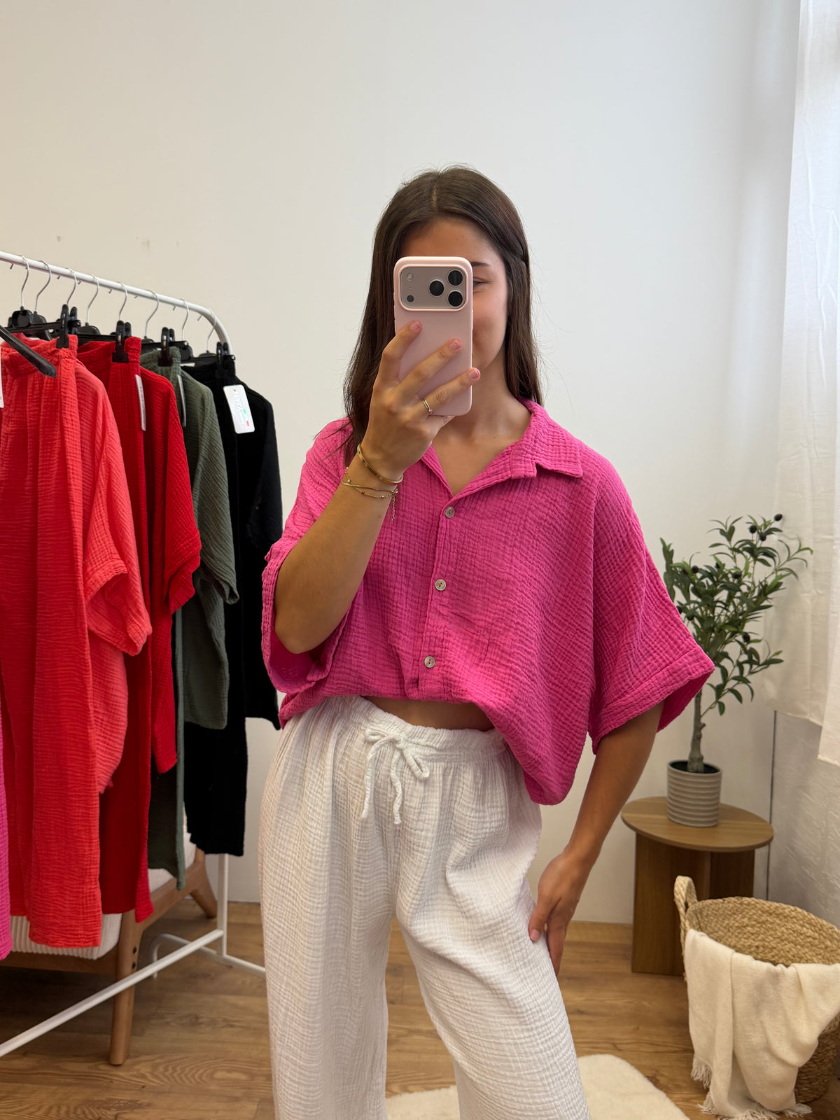 Chemise gaze de coton (13 coloris) Paula