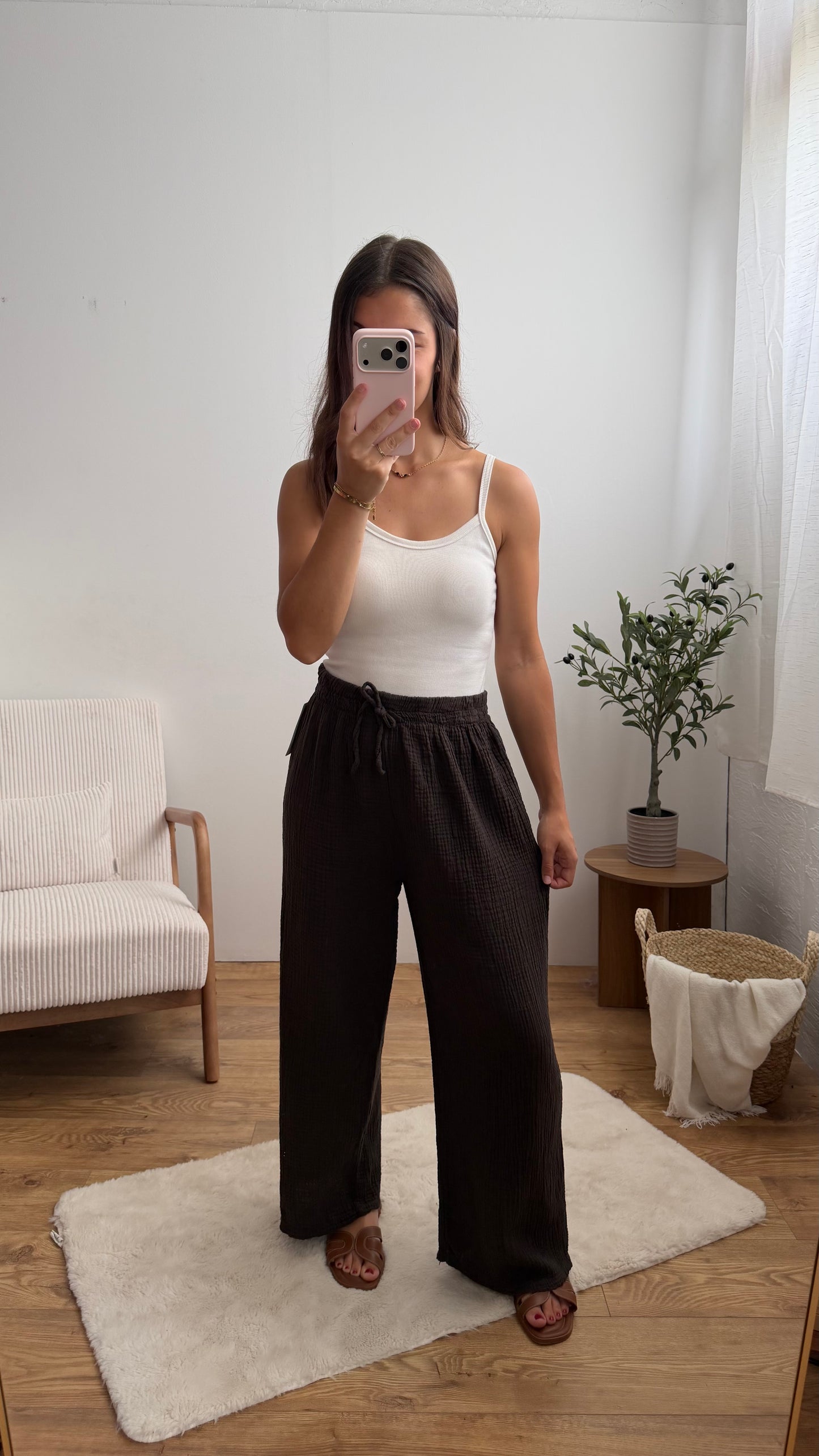 Pantalon gaze de coton (17 coloris) Paula