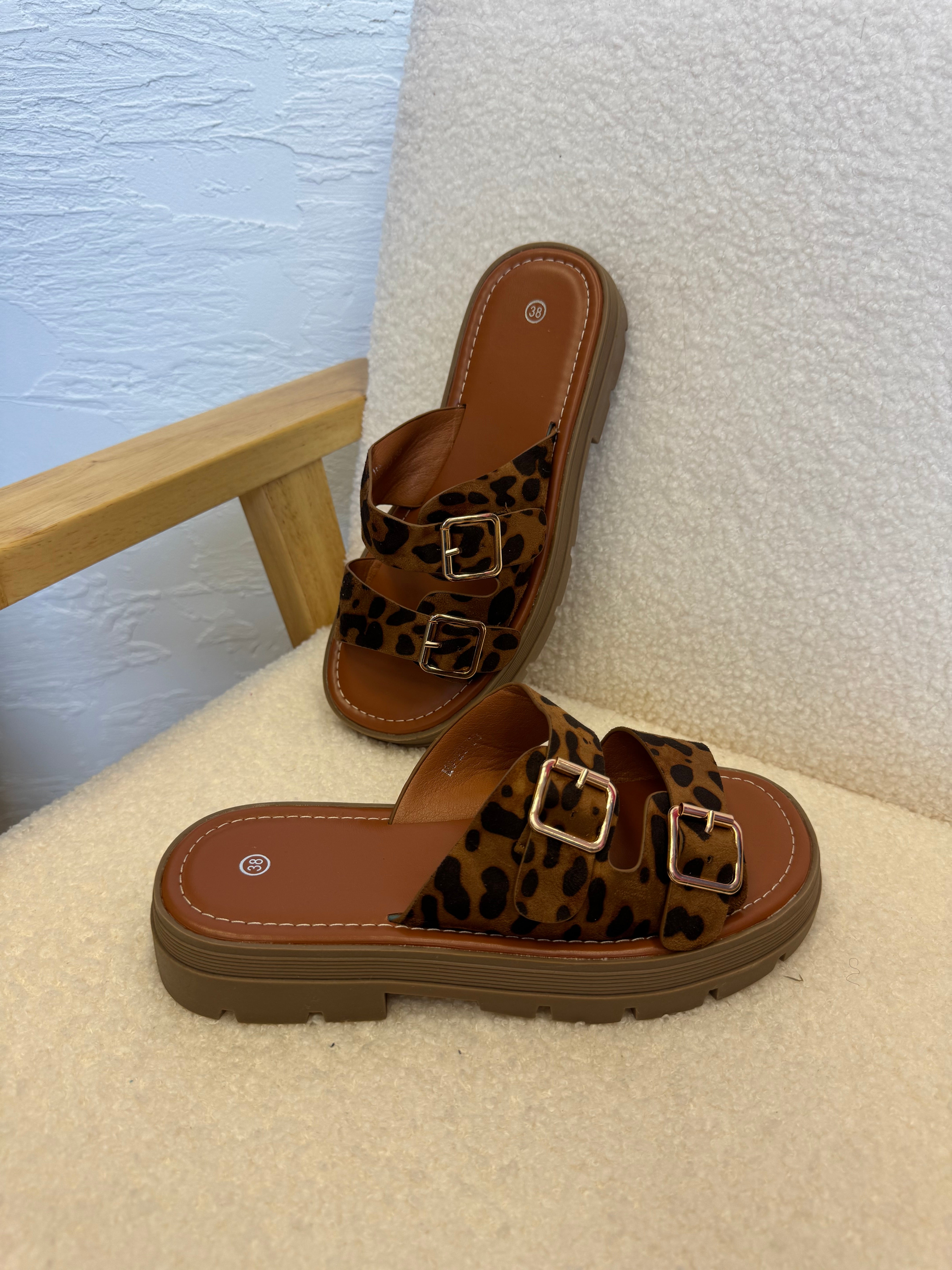 Sandales ERMIONE Léopard