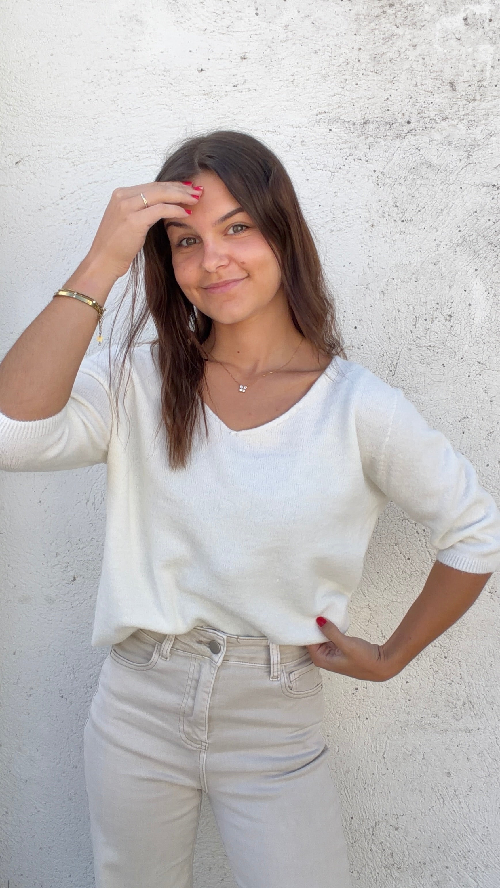 Pull Romy - Blanc Paula