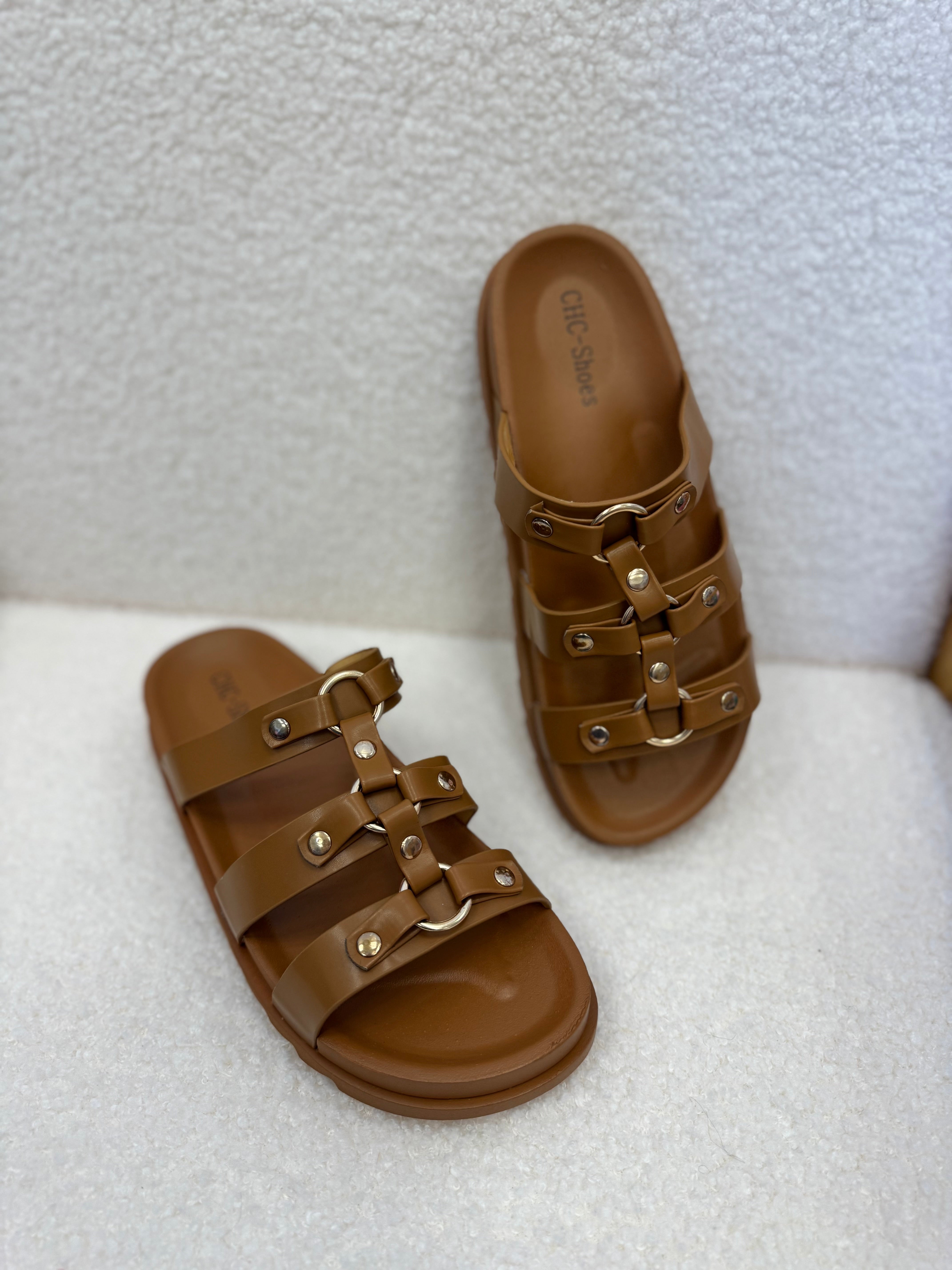 Sandales mules CAMEL
