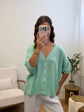 Gilet scintillant Romy - Vert d'eau Paula
