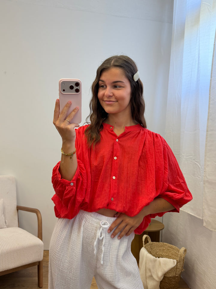 Blouse Ninon - Corail Paula
