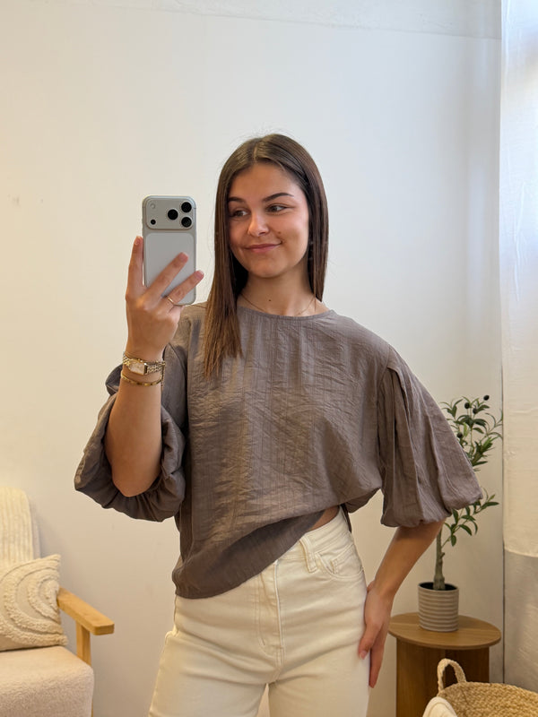 Blouse Thais - Taupe Paula