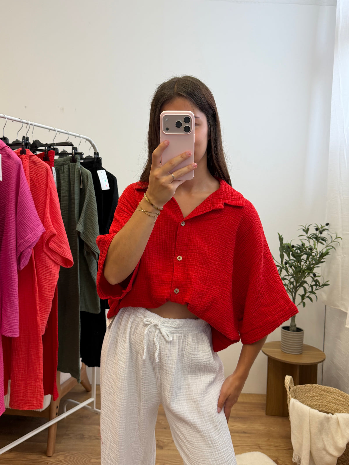 Chemise gaze de coton (13 coloris) Paula