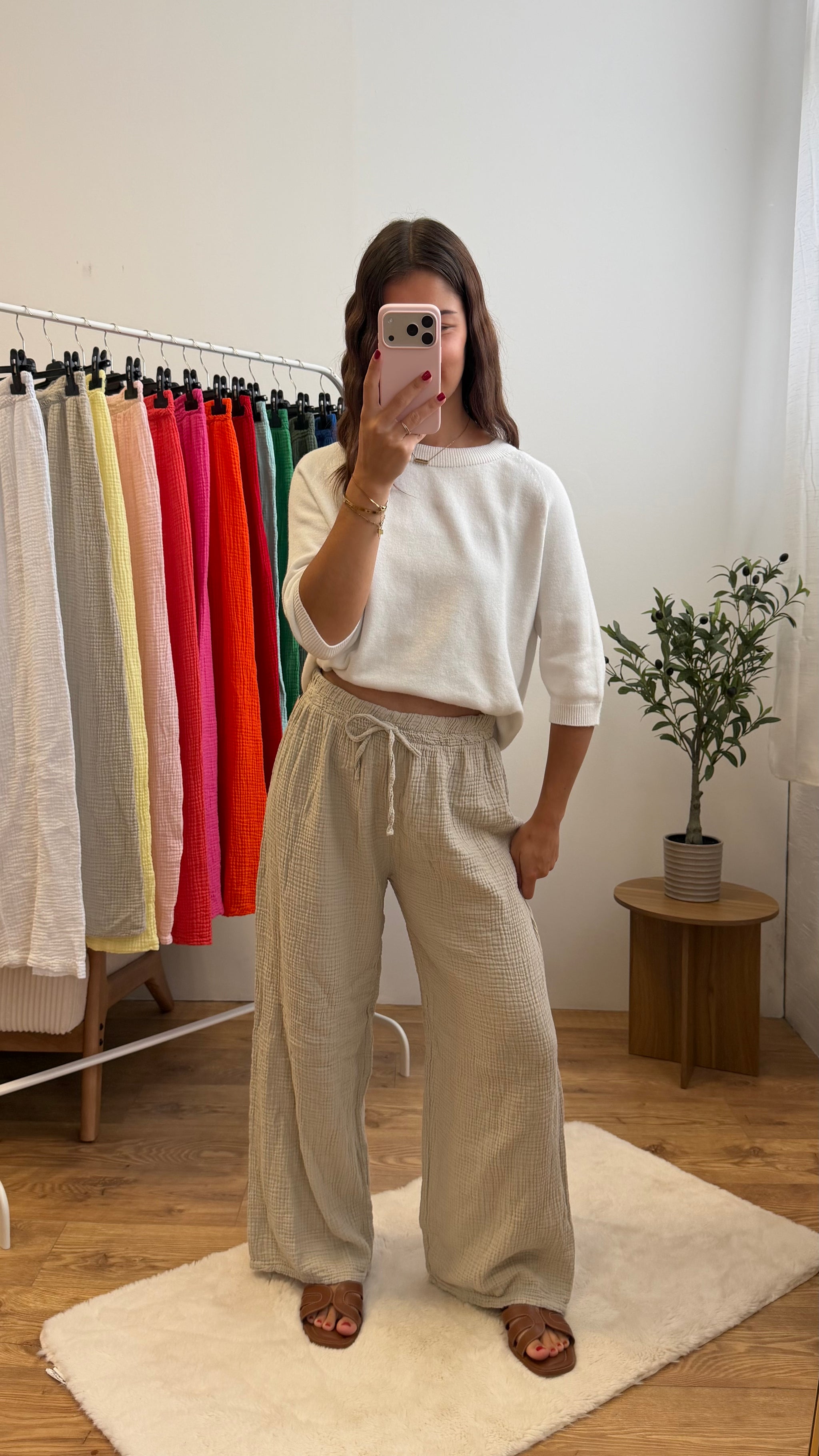 Pantalon gaze de coton (14 coloris) Paula