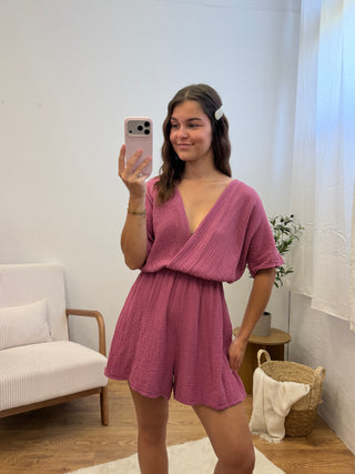 Combishort gaze de coton (10 coloris) Paula